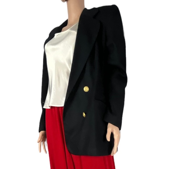 Vintage Private Concepts Double Breasted Blazer, Black |L - Picture 4 of 12